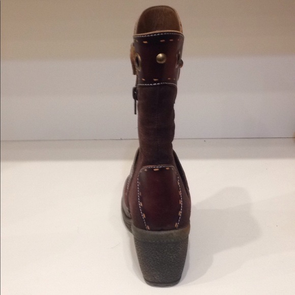 SpringStep Boot in Brown Leather and Brown Suede - Picture 4 of 6